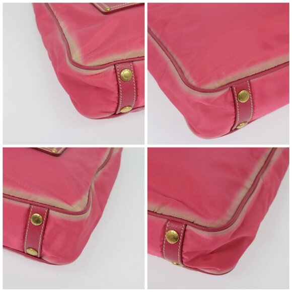 PRADA Hand Bag Nylon 2way Pink Gold Auth 134444 - Picture 15 of 16